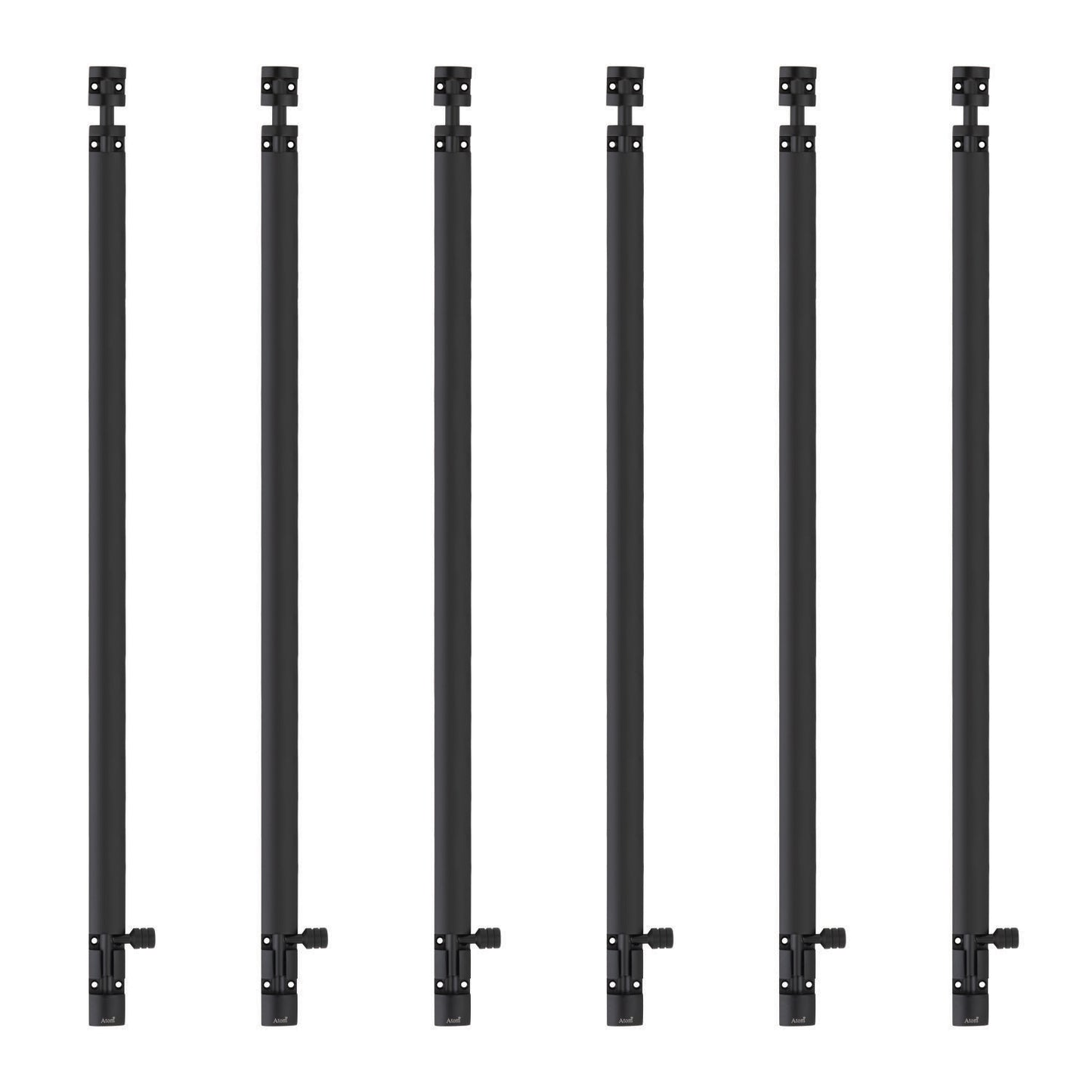 Aluminium Tower Bolt and Steel Rod, Brass Antique Finish, Black, Rose Gold & Silver Satin (Pack of 6) (TB002)