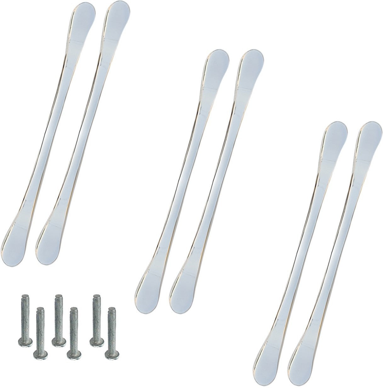 Zinc Cabinet Handle, Finish Black Matt, Brass Antique & CP (6 Pack) (CH548)