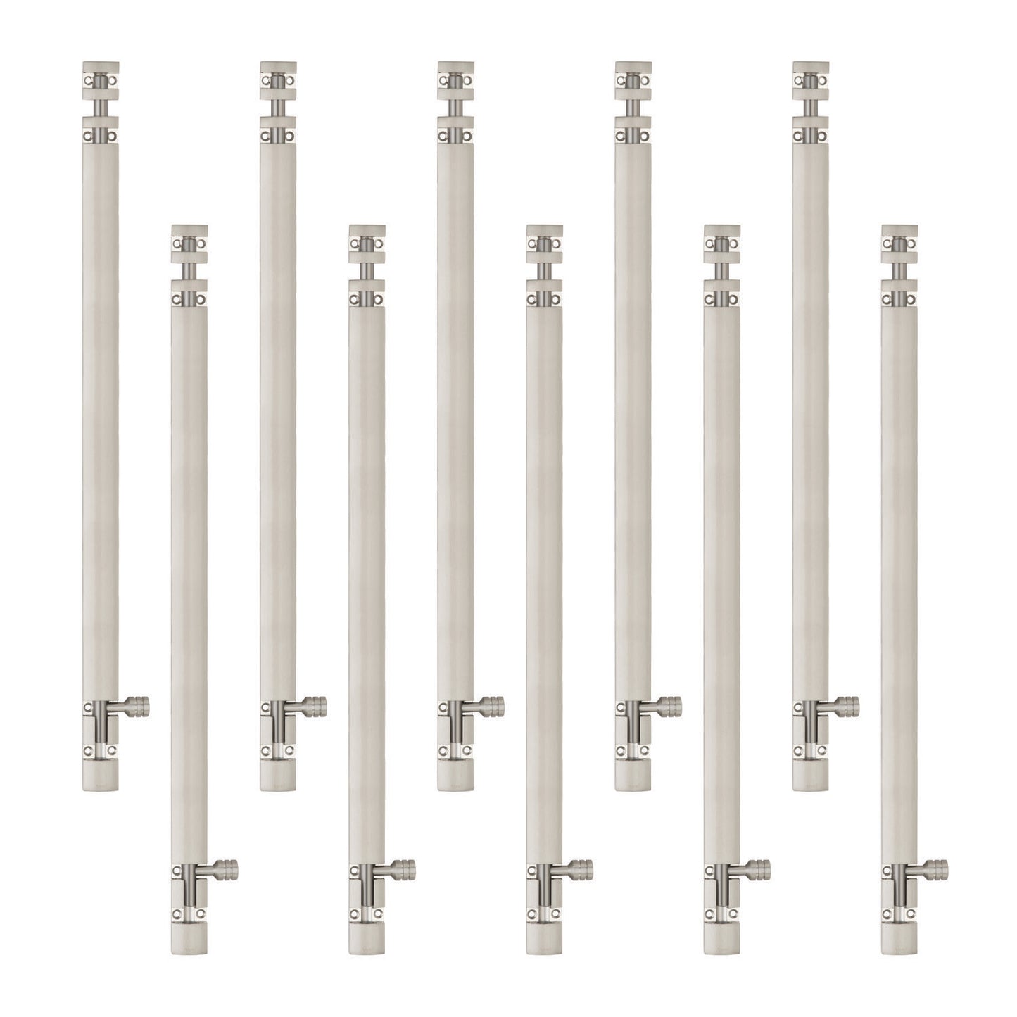 Aluminium Tower Bolt and Steel Rod, Brass Antique Finish, Black, Rose Gold & Silver Satin (Pack of 6) (TB002)