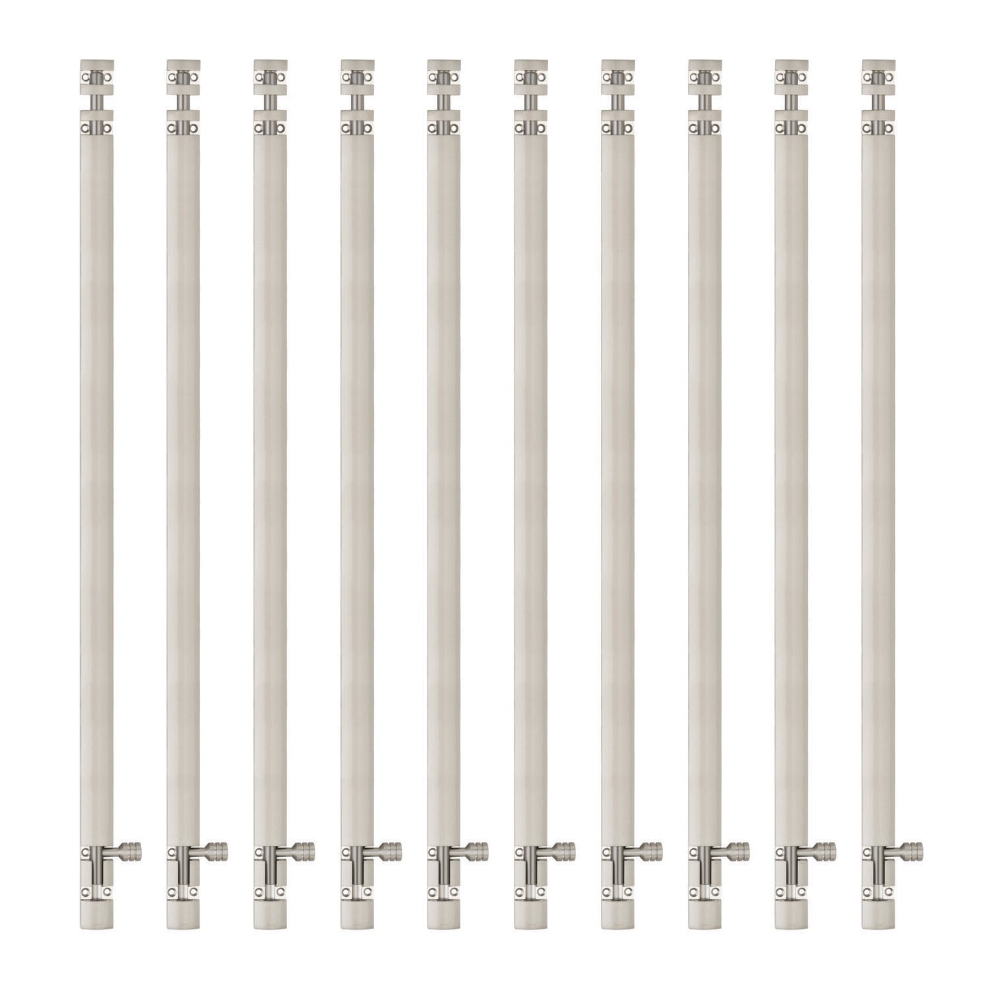 Aluminium Tower Bolt and Steel Rod, Brass Antique Finish, Black, Rose Gold & Silver Satin (Pack of 6) (TB002)