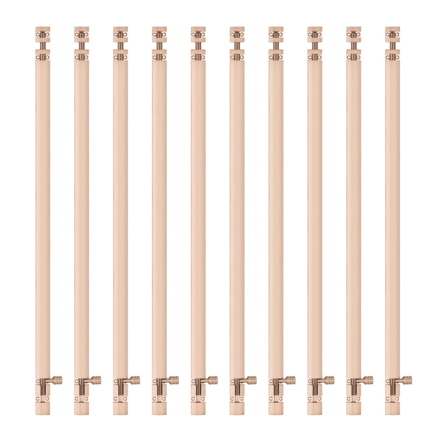 Aluminium Tower Bolt and Steel Rod, Brass Antique Finish, Black, Rose Gold & Silver Satin (Pack of 6) (TB002)