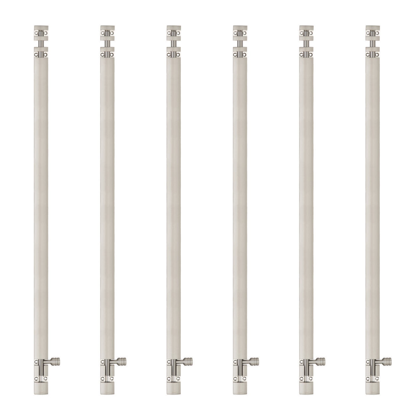 Aluminium Tower Bolt and Steel Rod, Brass Antique Finish, Black, Rose Gold & Silver Satin (Pack of 6) (TB002)