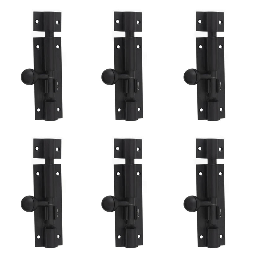 Aluminium Tower Bolt, Black Matt Finish (TB001)