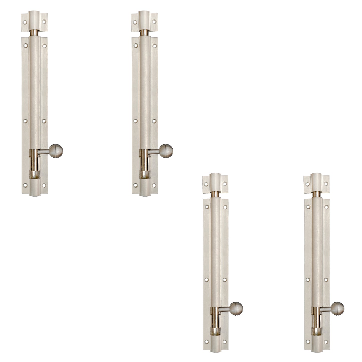 Aluminium Tower Bolt, Silver Satin Finish (TB001)