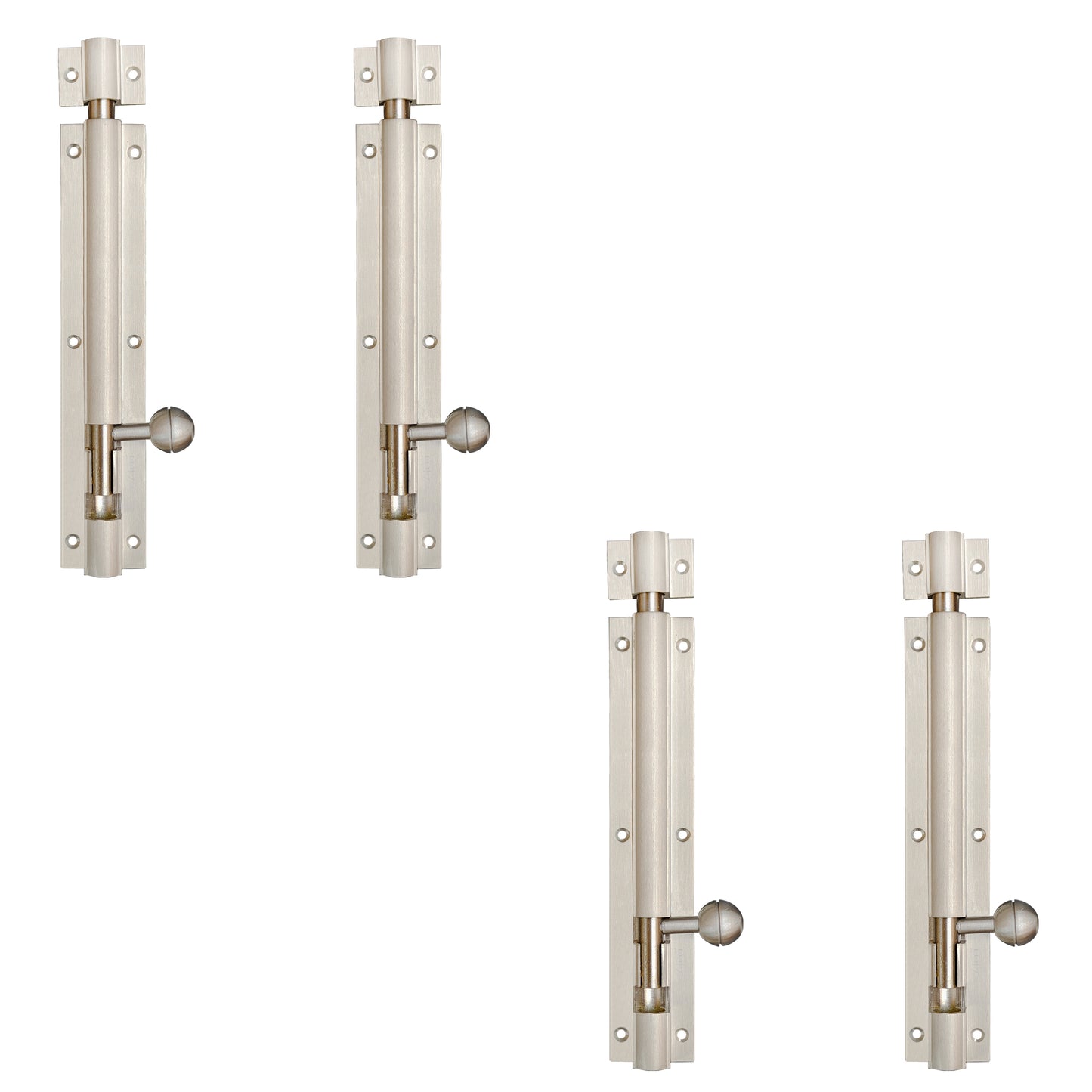 Aluminium Tower Bolt, Silver Satin Finish (TB001)