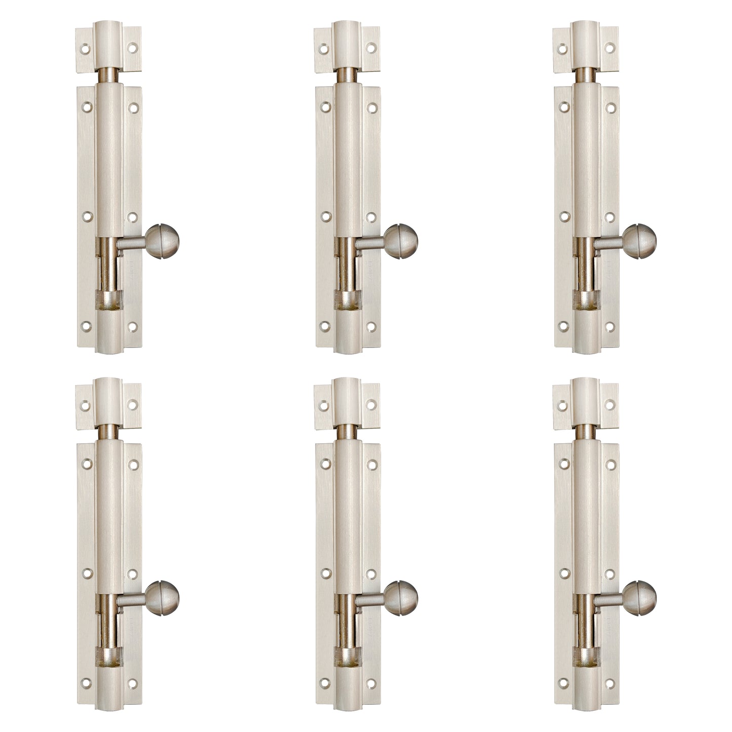 Aluminium Tower Bolt, Silver Satin Finish (TB001)