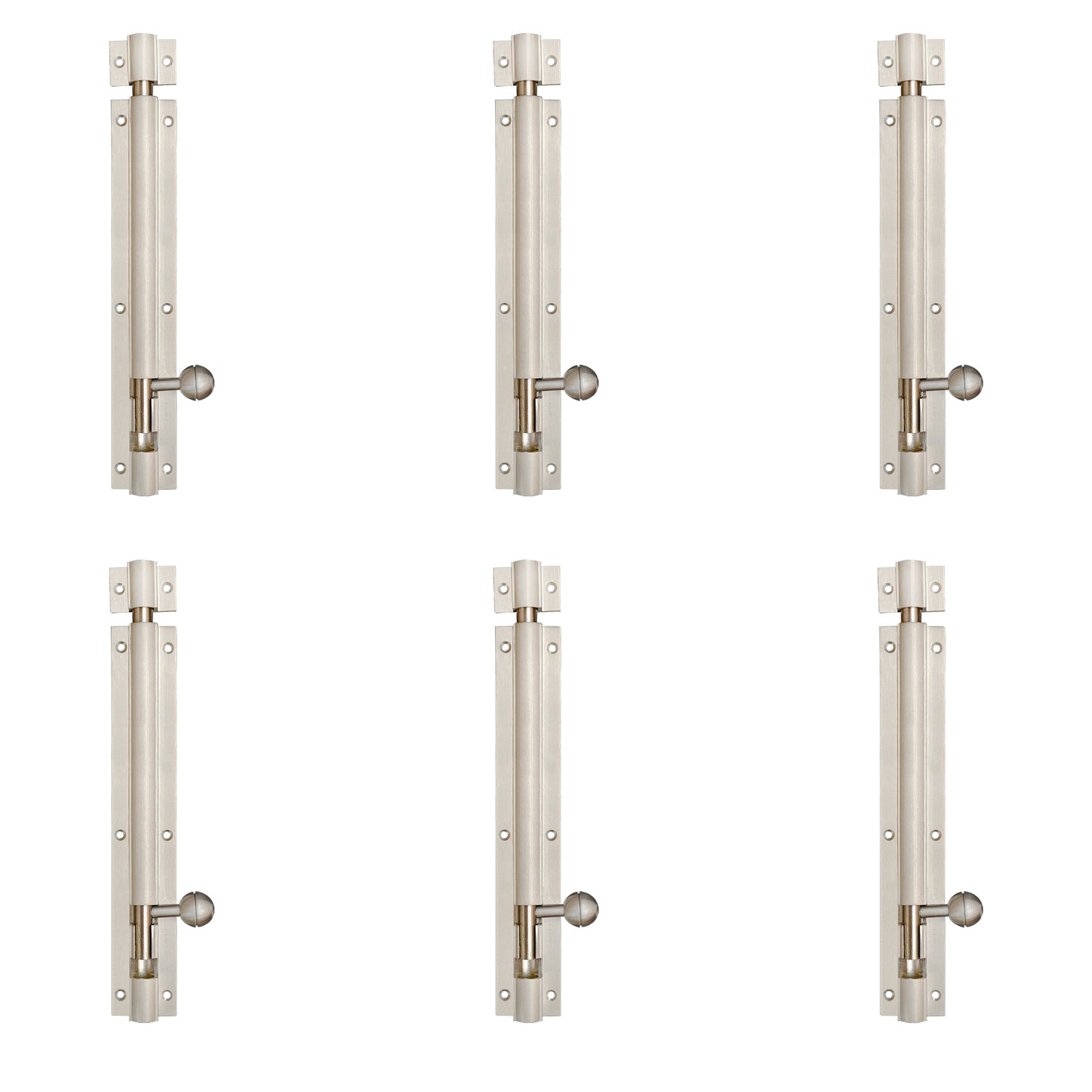 Aluminium Tower Bolt, Silver Satin Finish (TB001)