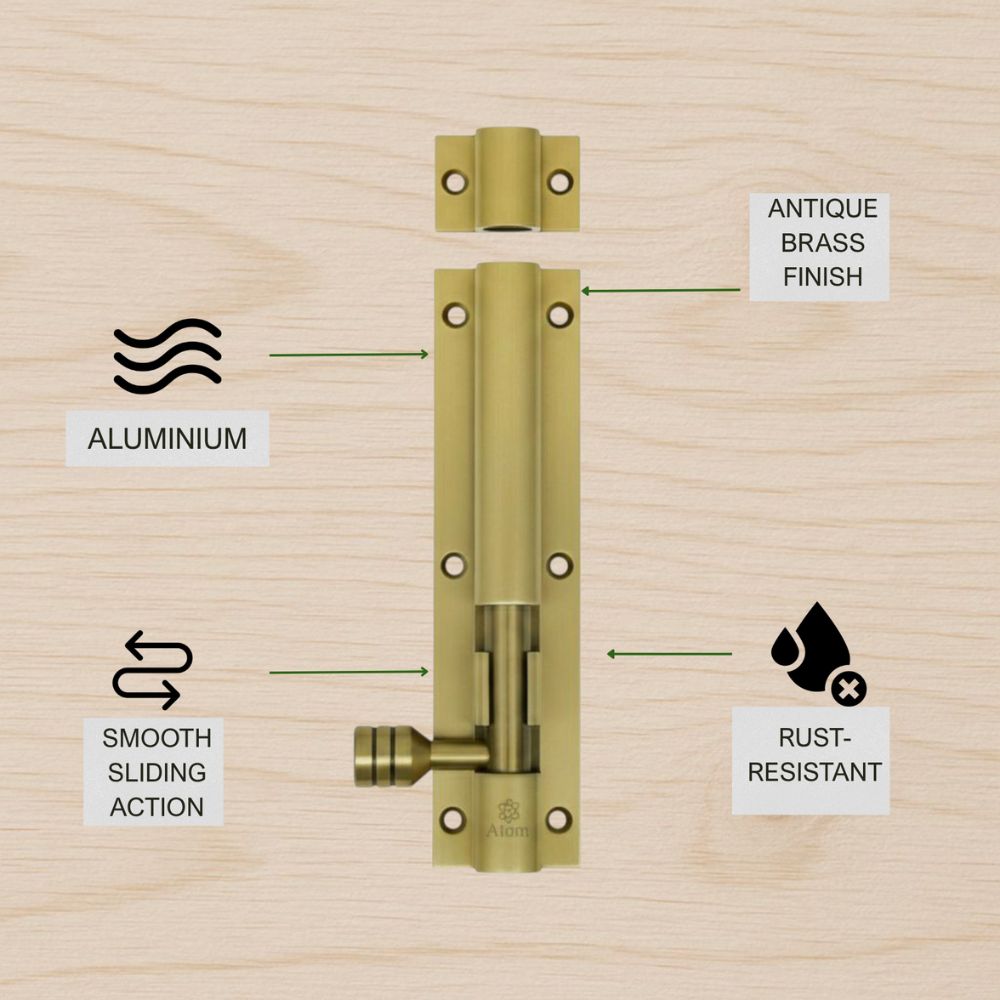Aluminium Tower Bolt, Antique Finish (TB001)