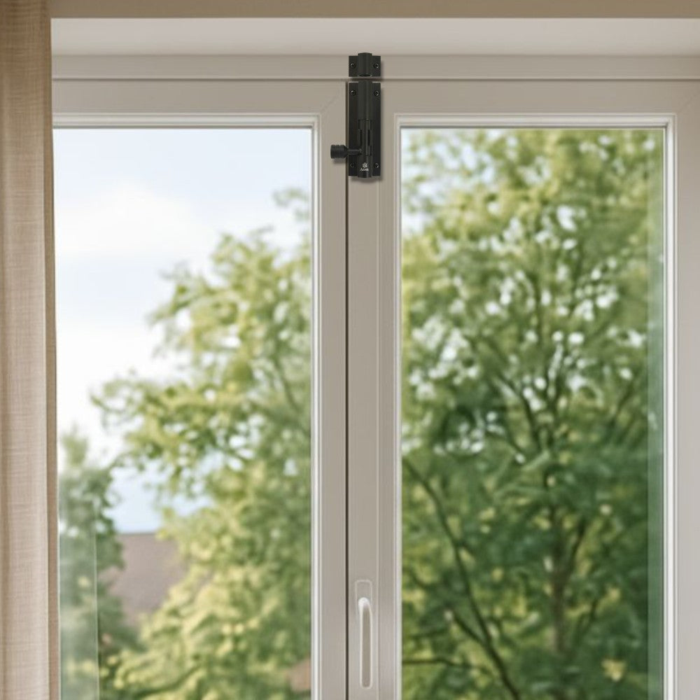 Aluminium Tower Bolt, Black Matt Finish (TB001)