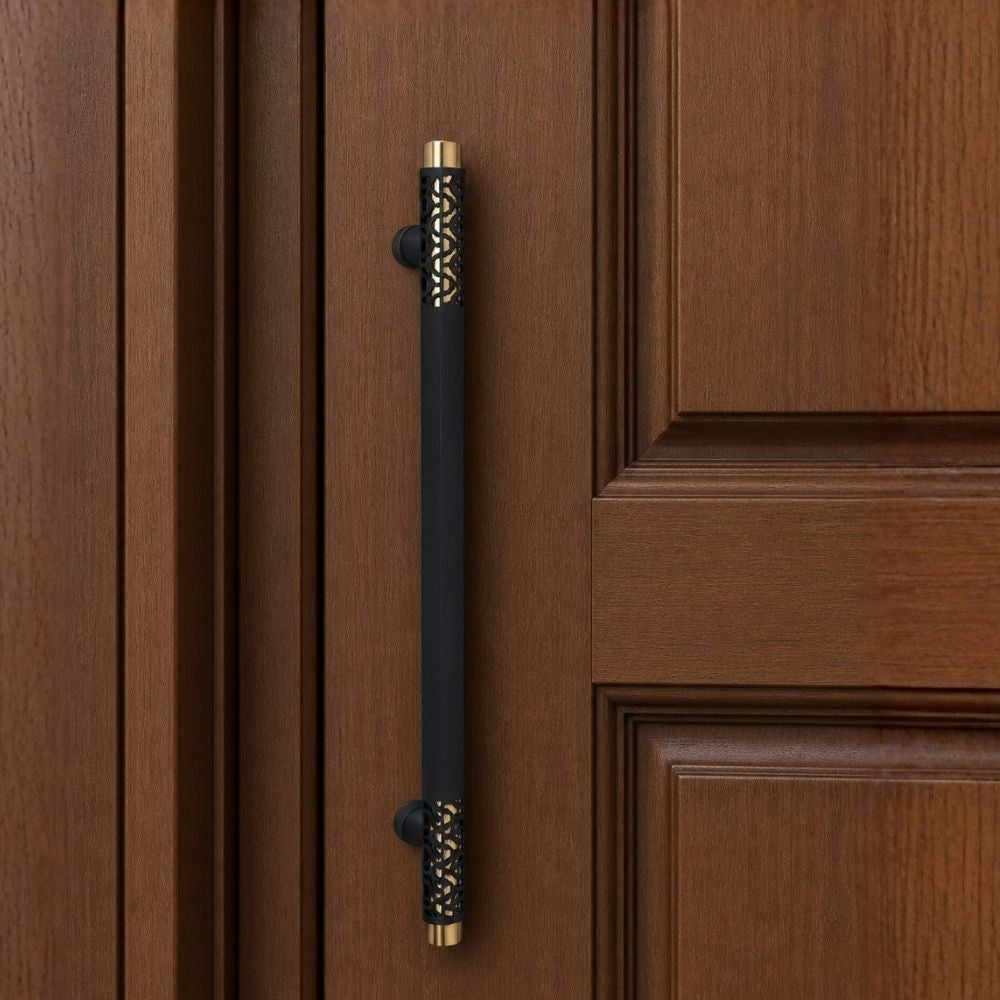 Aluminium Pull Handle Black PVD GOLD Finish PH-BLOSSIE