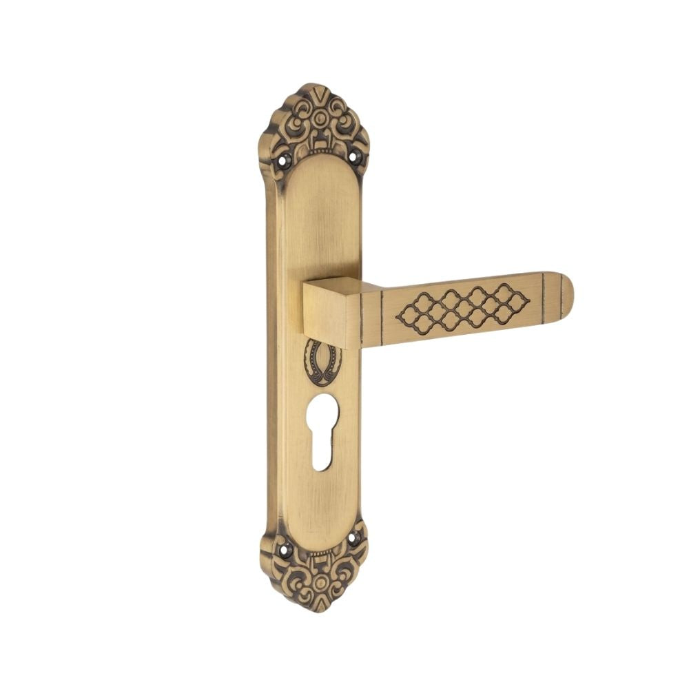 Brass Mortice Handle Antique Finish 9 Inch IKON