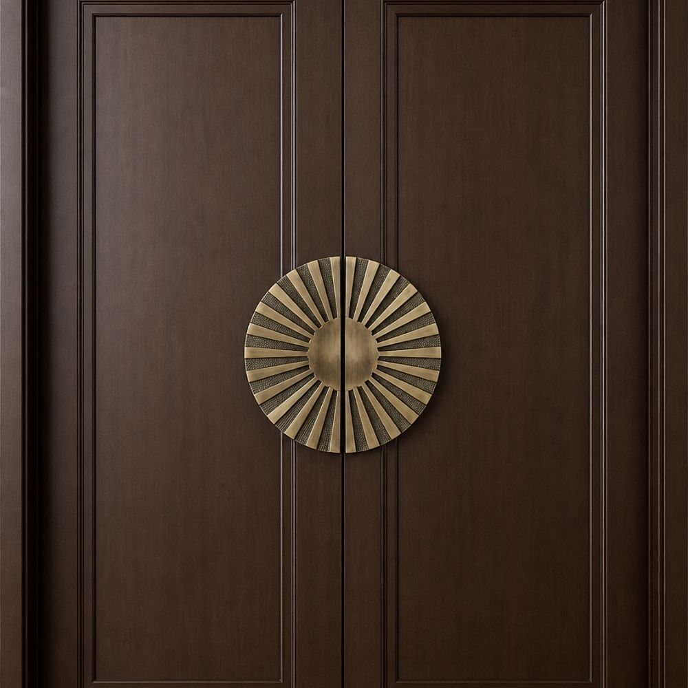 Butterfly Double Door Pull Handle Antique Finish 8"