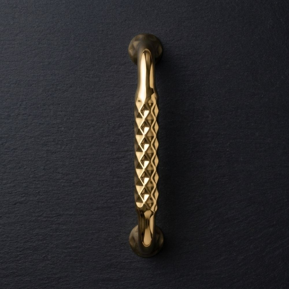 Cabinet Handle CH-Punto PVD Gold | Designer Textured Furniture Handle