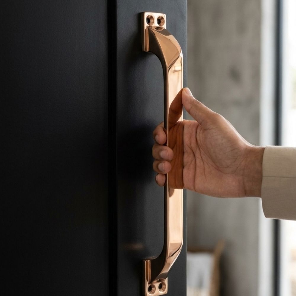 Cabinet Handle CH-TWIST PVD Rose Gold | Designer Furniture Pull Handle 4" 6" 8"