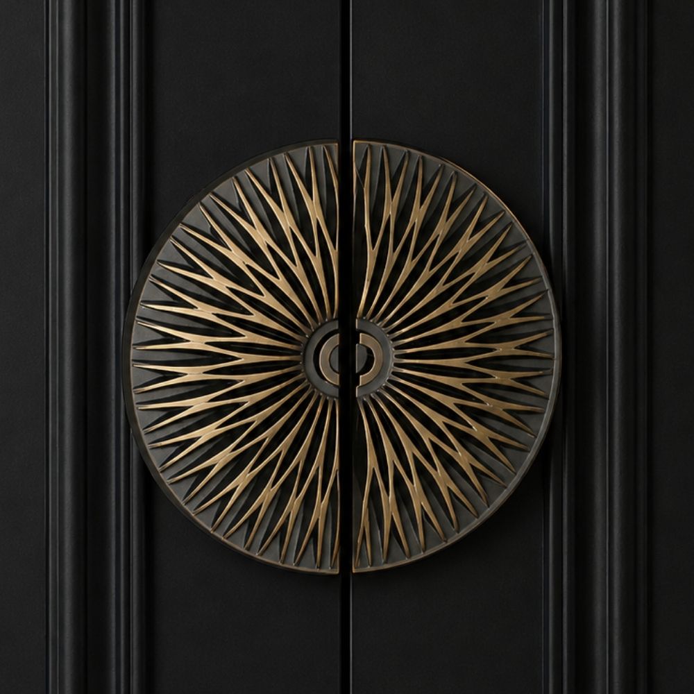 HELIA Double Door Pull Handle ANTIQUE Finish 8"