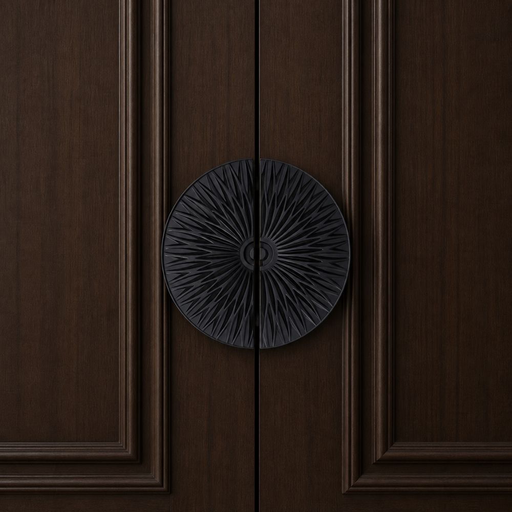 HELIA Double Door Pull Handle BLACK Finish 8"