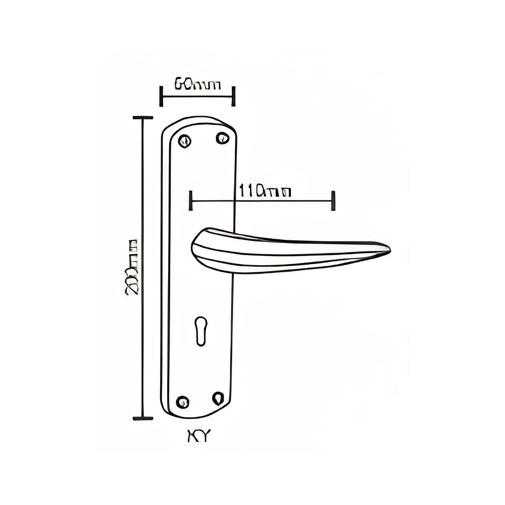 IRON/M.S Series SS/Antique Mortice Handle WIH-809 8 Inch