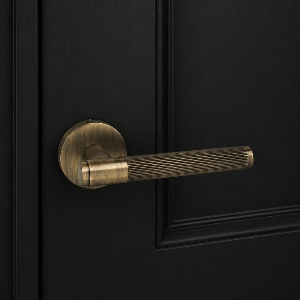 Mortice Rose Zamak/O-series Akira Line Brass Handle ss/Antique