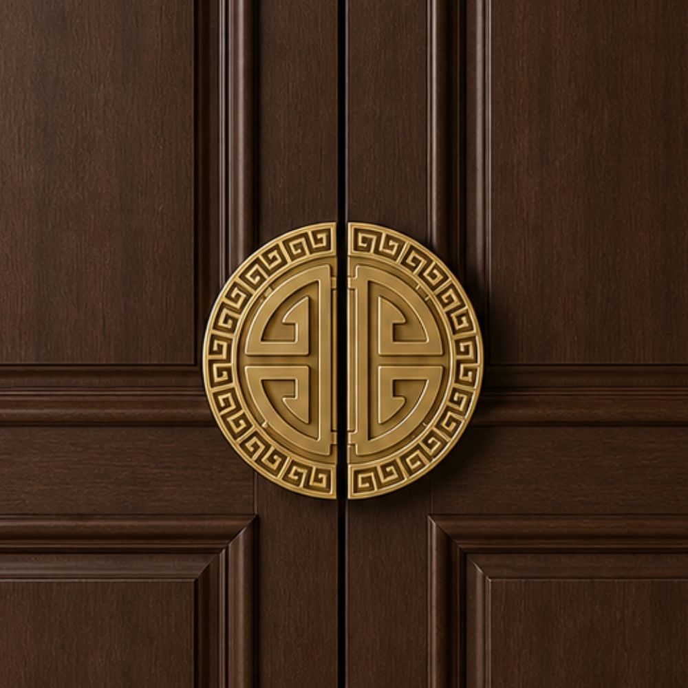 PYRAMID Double Door Pull Handle GOLD Finish 5"