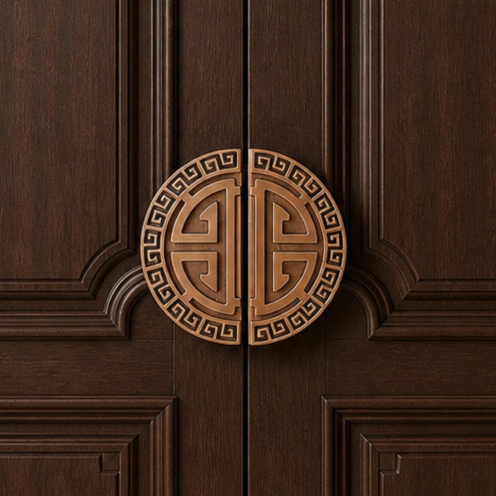 PYRAMID Double Door Pull Handle ROSE GOLD Finish 5"