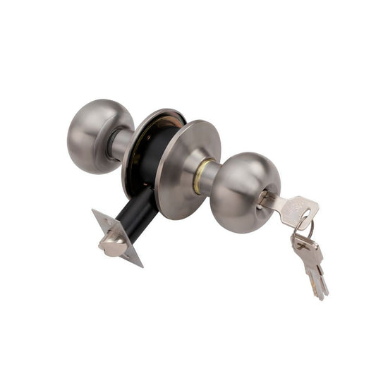 Round Door Knob with Key / Without Key | SS & Antique Finish Door Lock Knob