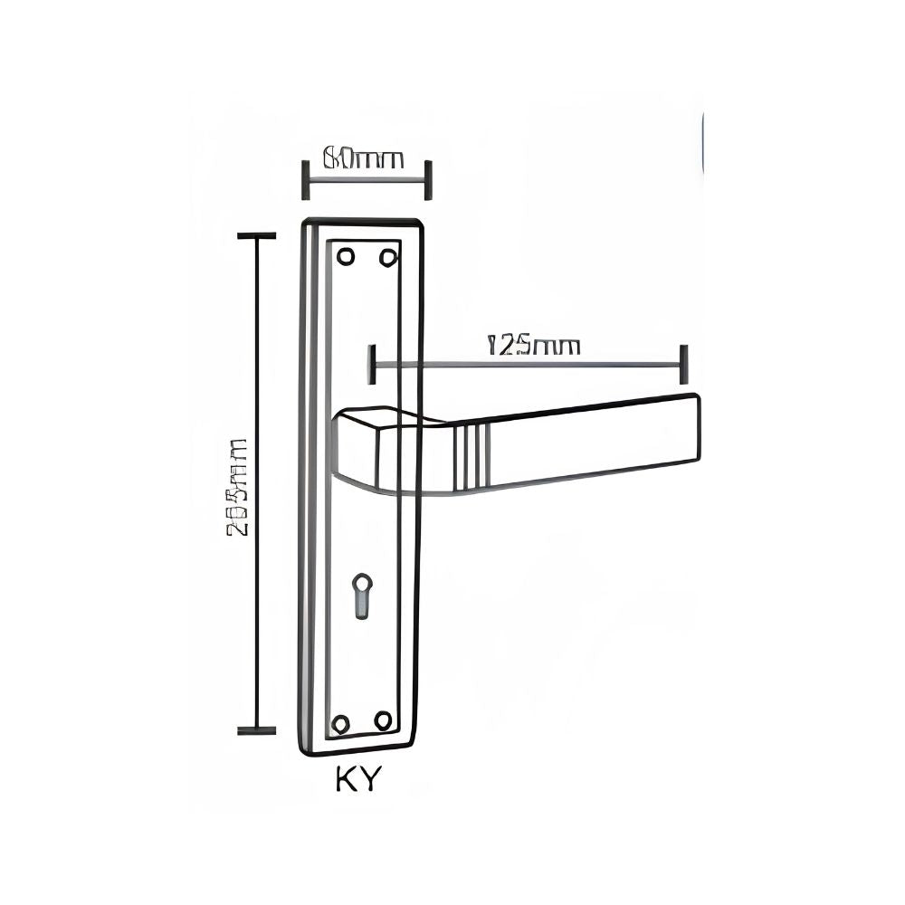 SS/Antique/Black Aluminium Mortice Handle G-14