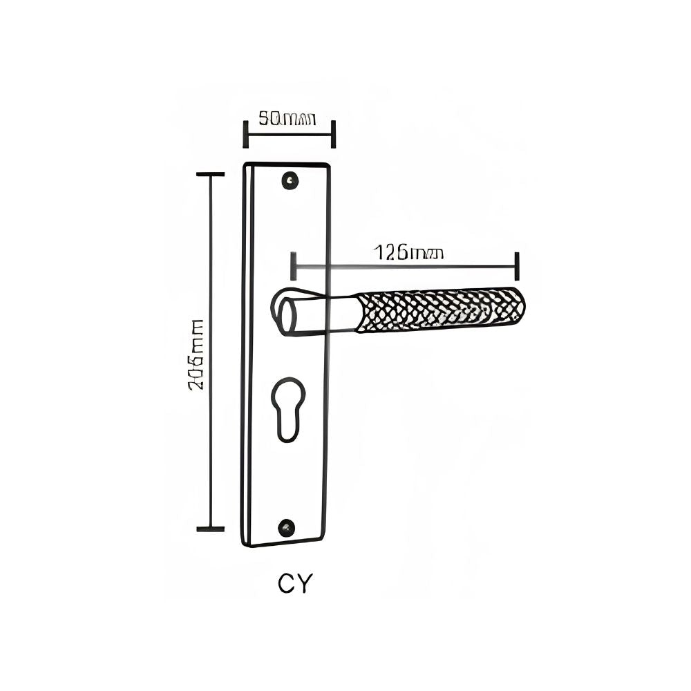 SS/Antique/Black Aluminium Mortice Handle TITAN