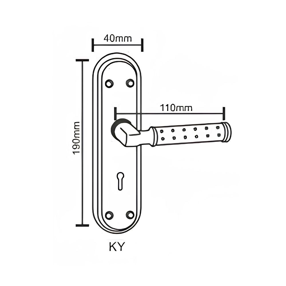 SS/Antique Mortice Handle G.O Series Textured Round