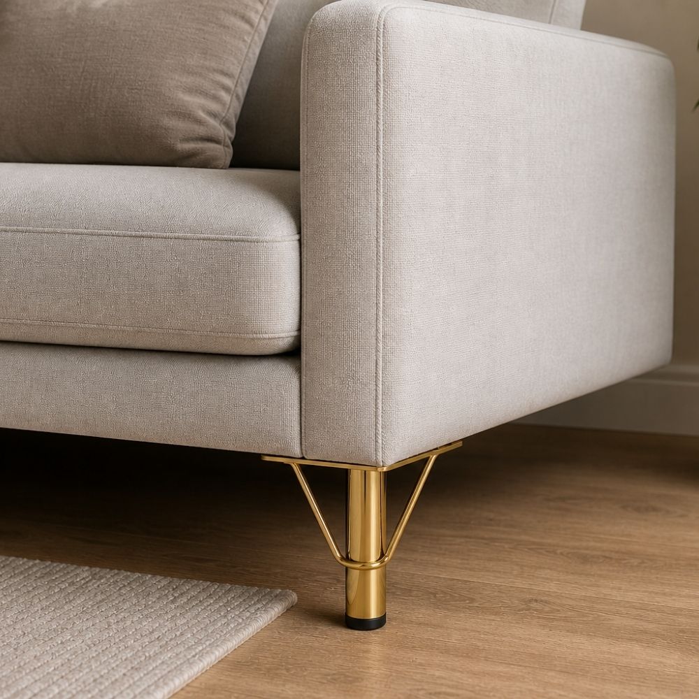 Sofa Leg SL-1012 Designer Furniture Leg Black & Gold Finish 6"