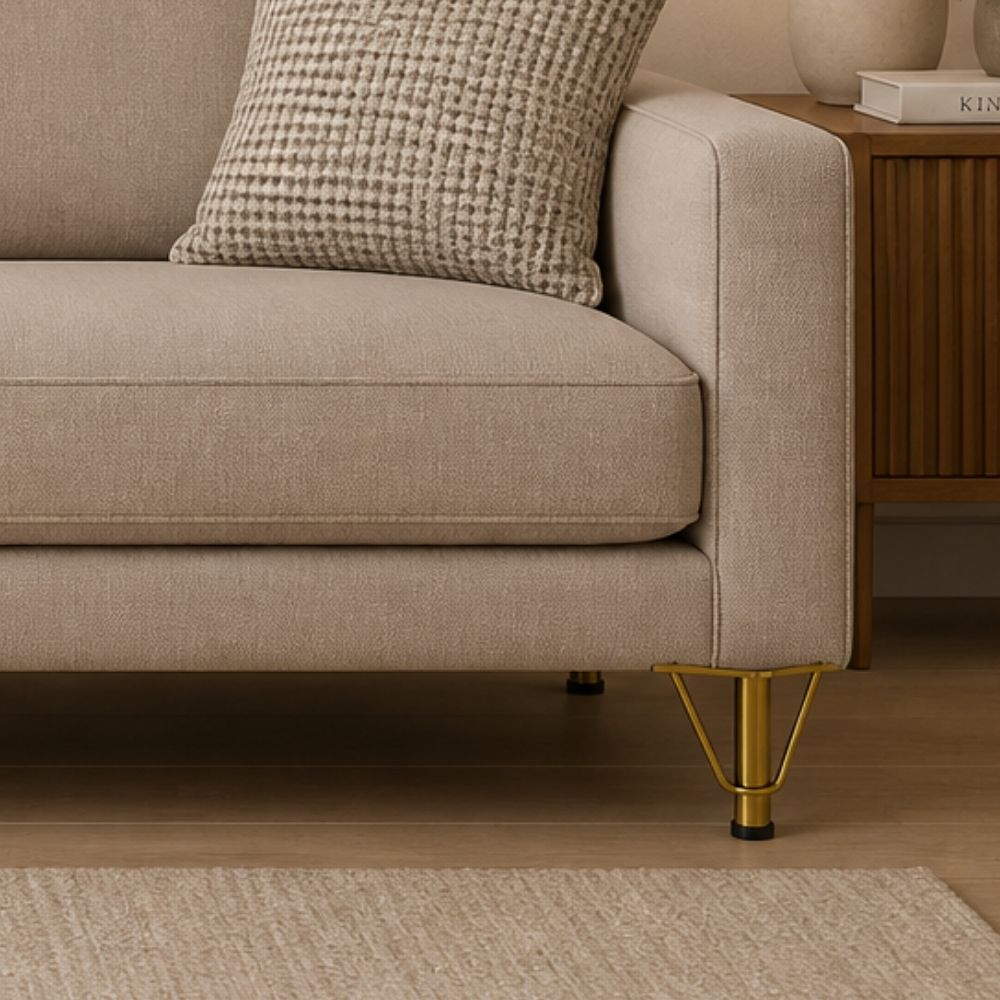Sofa Leg SL-1012 Designer Furniture Leg Black & Gold Finish 6"