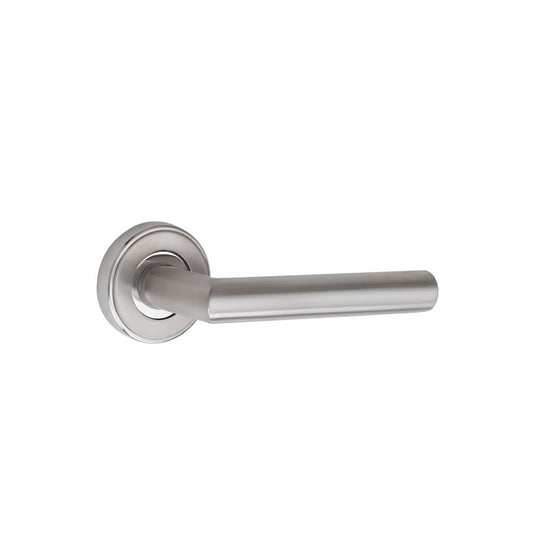 Stainless Steel Handle GSL-01 with Rose | Lever Handle with Cylinder Lock