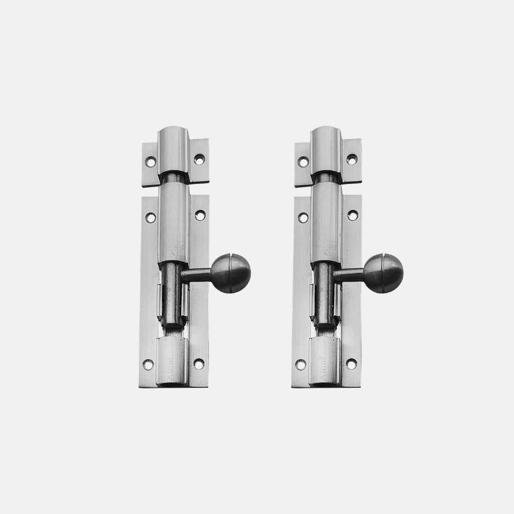 Aluminium Tower Bolt, Silver Satin Finish (TB001)