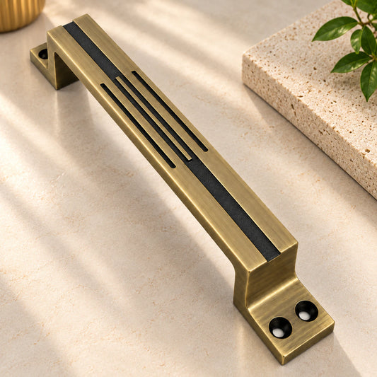 Aluminium Cabinet Handle, Finish Brass Antique, CH-LINE (6 Pack)