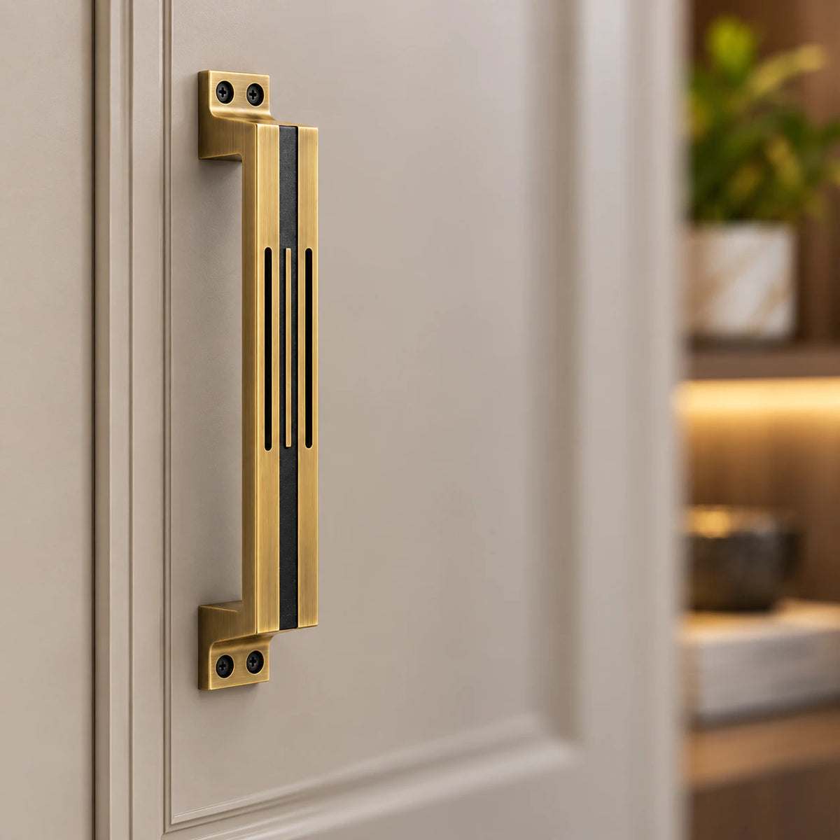 Aluminium Cabinet Handle, Finish Brass Antique, CH-LINE (6 Pack)