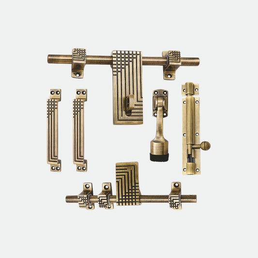 Aluminium Door Kit, Brass Antique Finish (DK-DotLine)