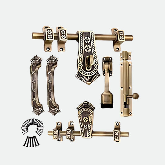 Aluminium Door Kit, Brass Antique Finish (DK-Kohinoor)