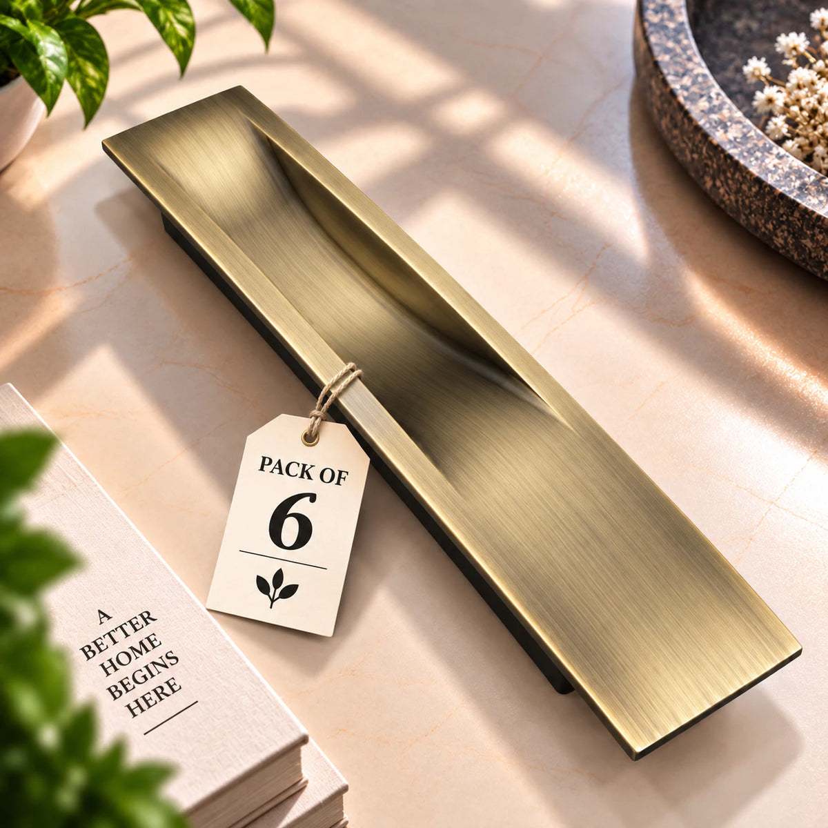 Atom Sliding Council Wardrobe Door Handle | for Drawer Cupboard Almirah Kitchen Cabinet Slider Doors Handles | Brass Antique Finish CH-316