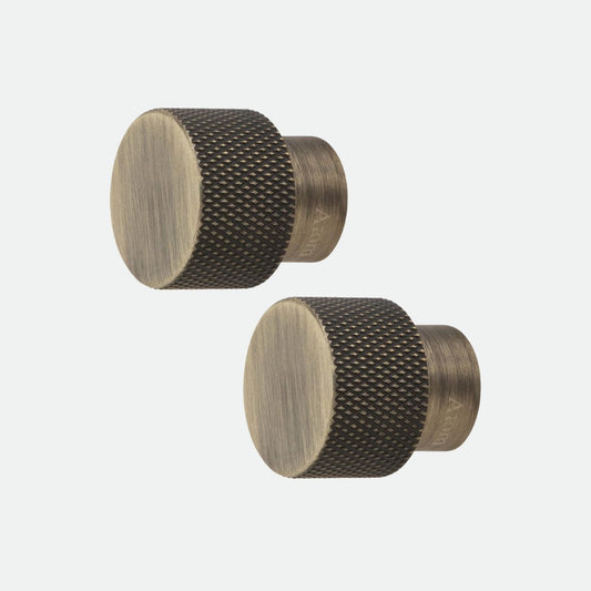 Brass Knob for Cabinet, Colour Brass Antique, Black Matt & Rose Gold (1-Inch) (DMN)