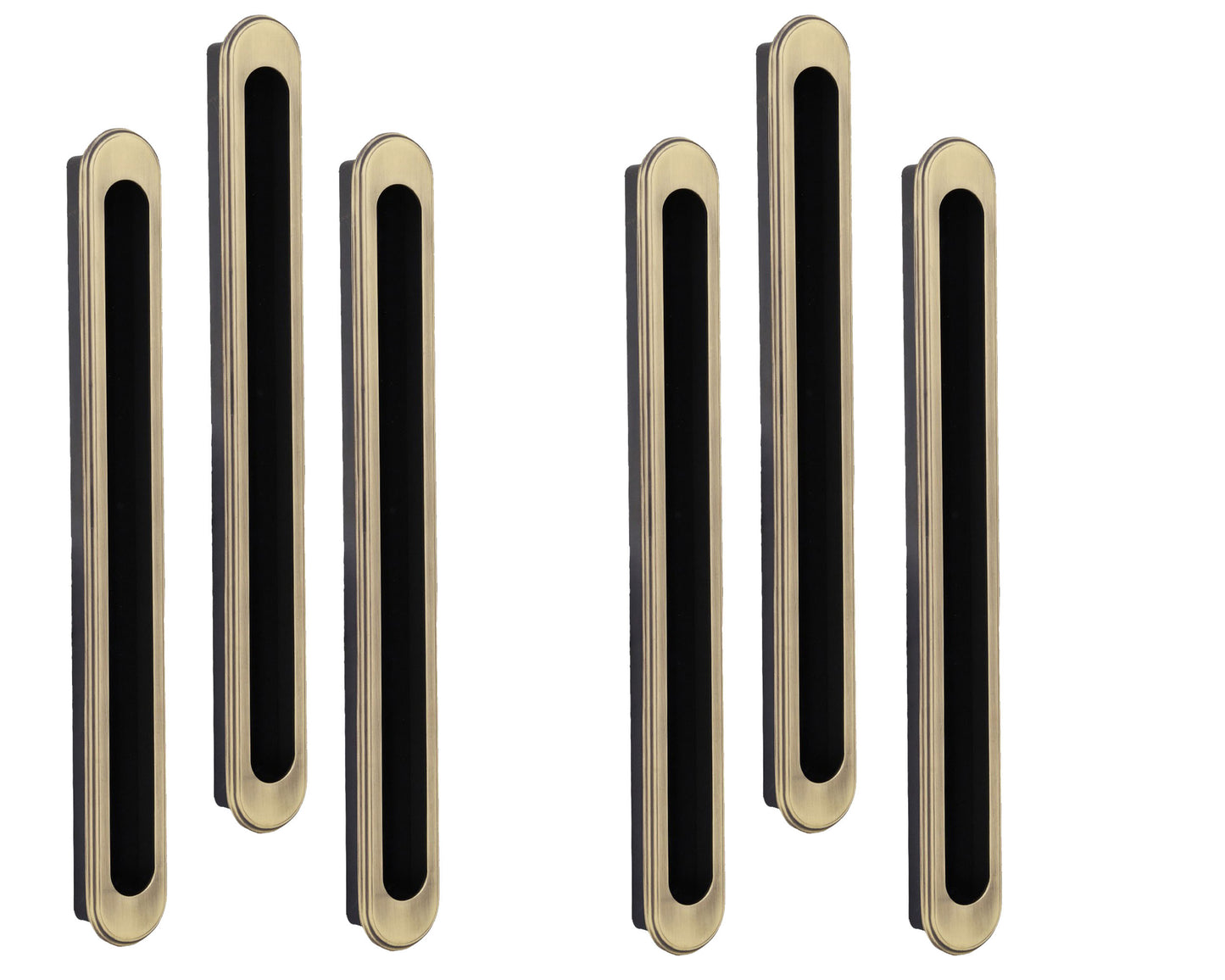 Zinc Cabinet Pull Handle, Brass Antique Finish (6 Pack) (317)