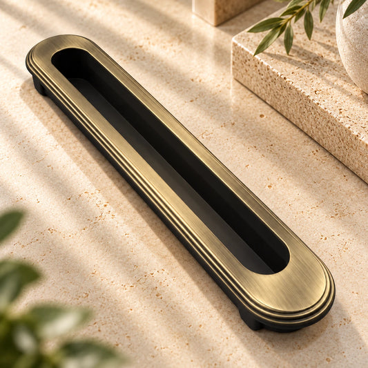 Zinc Cabinet Pull Handle, Brass Antique Finish (317)