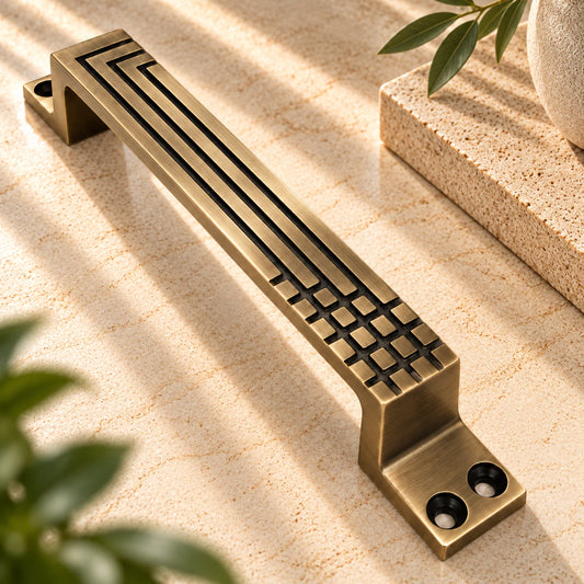 Aluminium Cabinet Handle, Finish Brass Antique (6 Pack) (CH-DOTLINE)