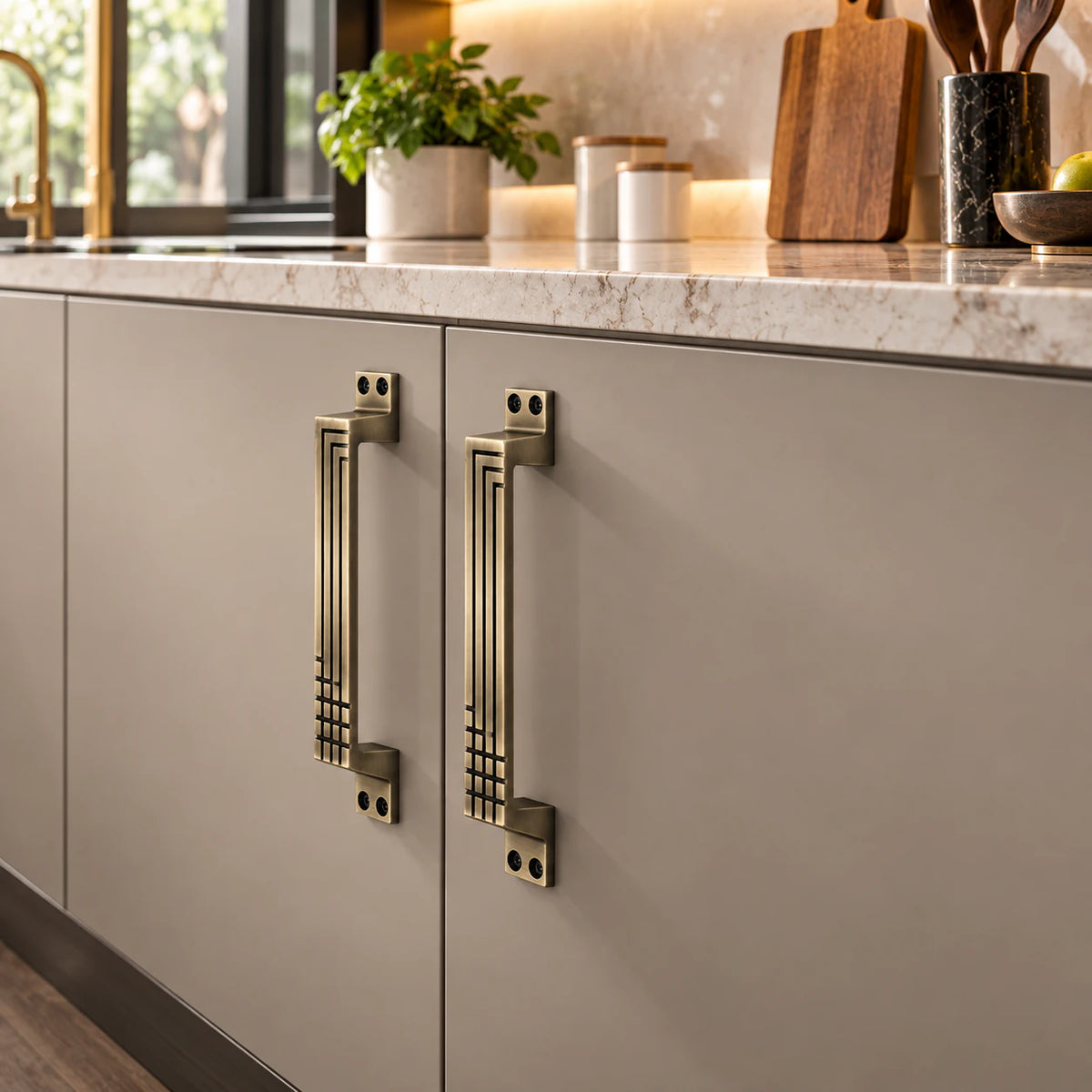 Aluminium Cabinet Handle, Finish Brass Antique (6 Pack) (CH-DOTLINE)