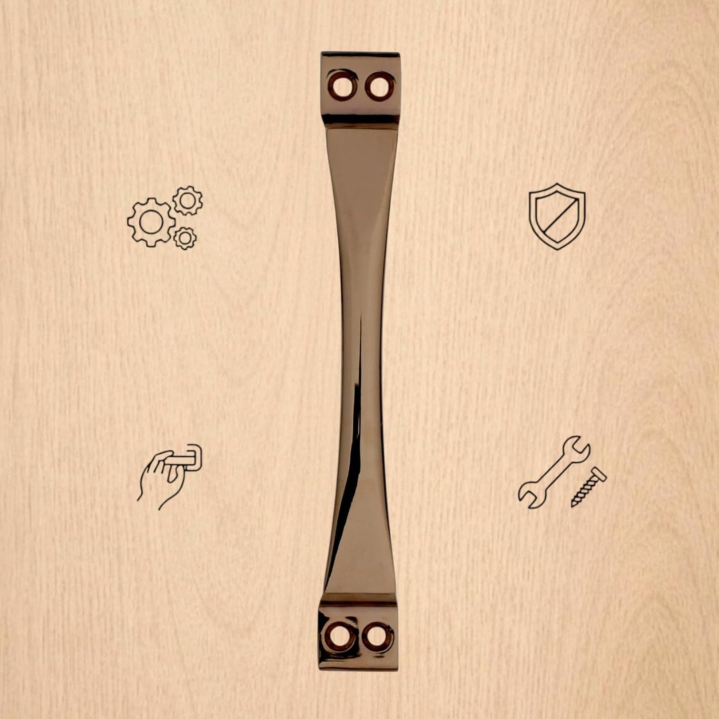 Cabinet Handle CH-OAK | CP, PVD Rose Gold & PVD Black Furniture Handle