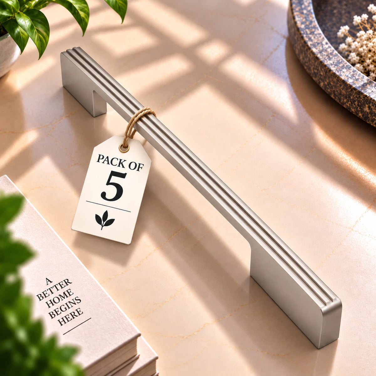 Ruby Aluminium Cabinet Handle, Black Matt & Satin Finish (CH-RUBY)