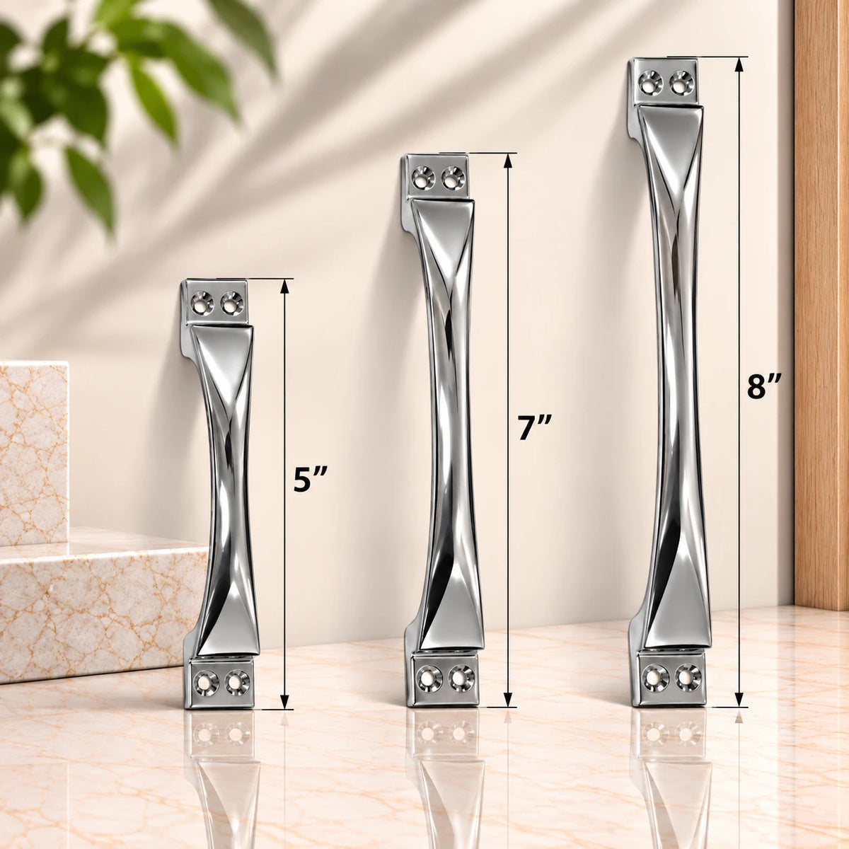 Cabinet Handle CH-OAK | CP, PVD Rose Gold & PVD Black Furniture Handle