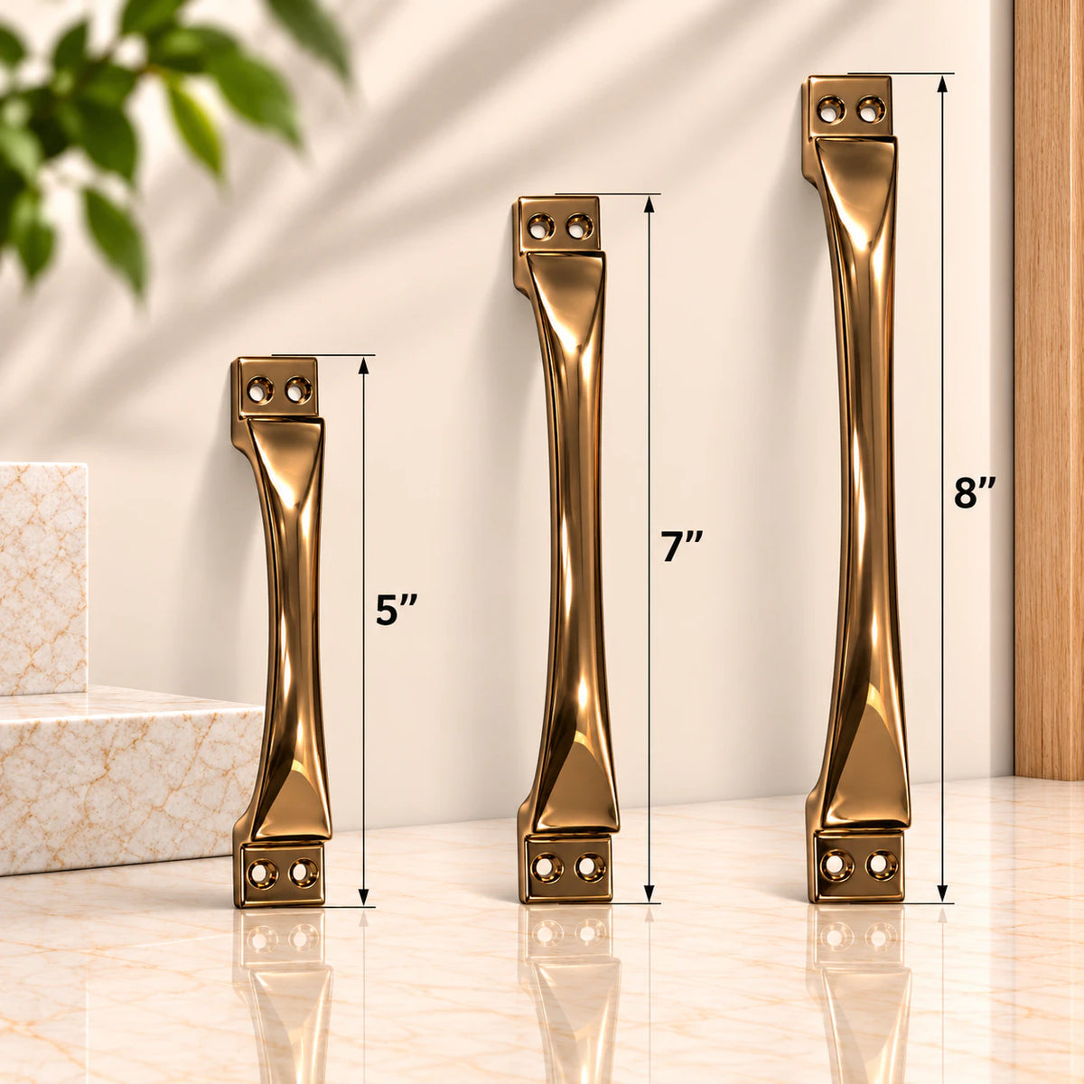 Cabinet Handle CH-OAK | CP, PVD Rose Gold & PVD Black Furniture Handle