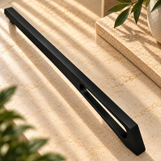 Cabinet Handle CH-RIDER Black & Brown Finish | Modern Long Profile Handle