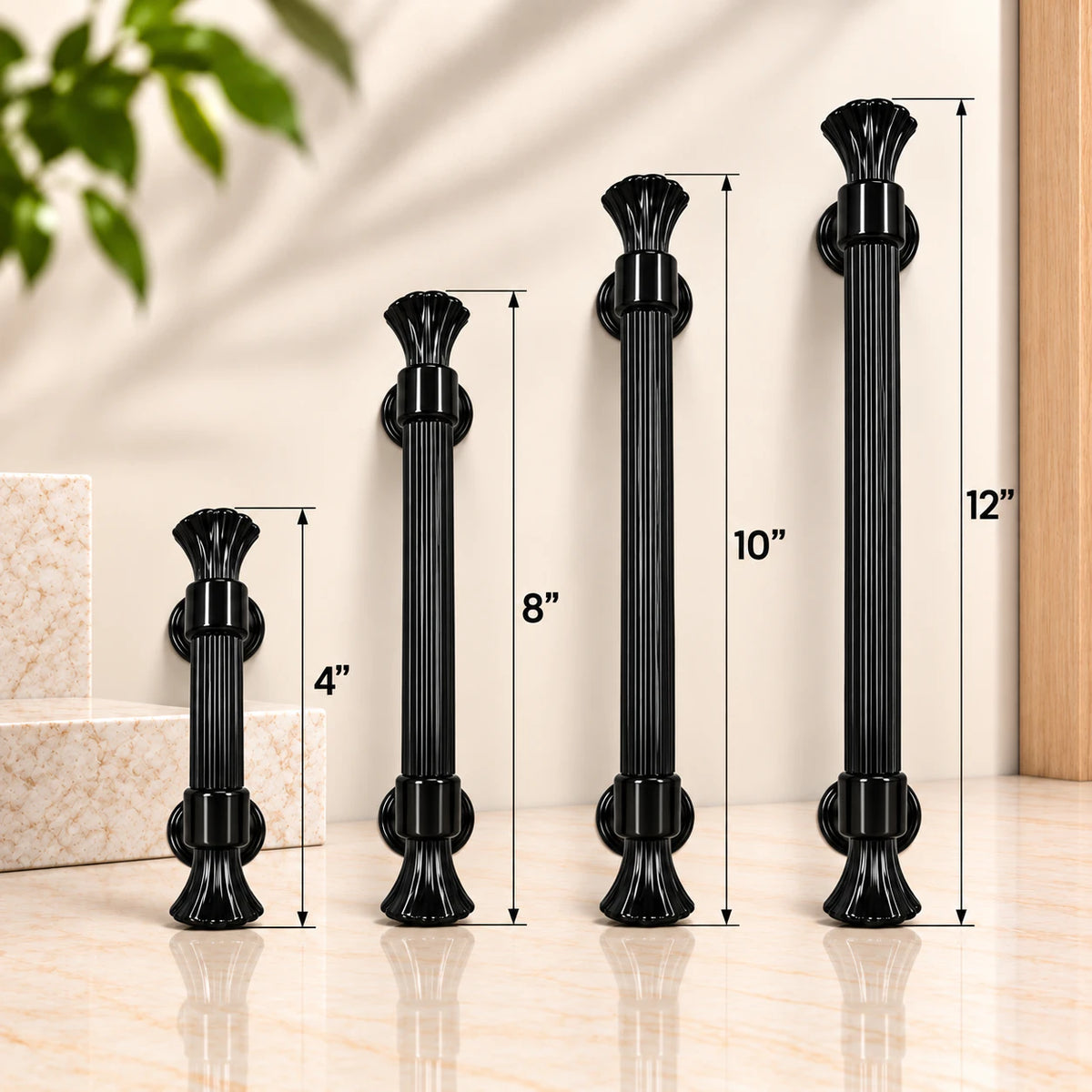 Cabinet Handle CH-Rajwadi | PVD Rose Gold, Gold & Black Designer Handle