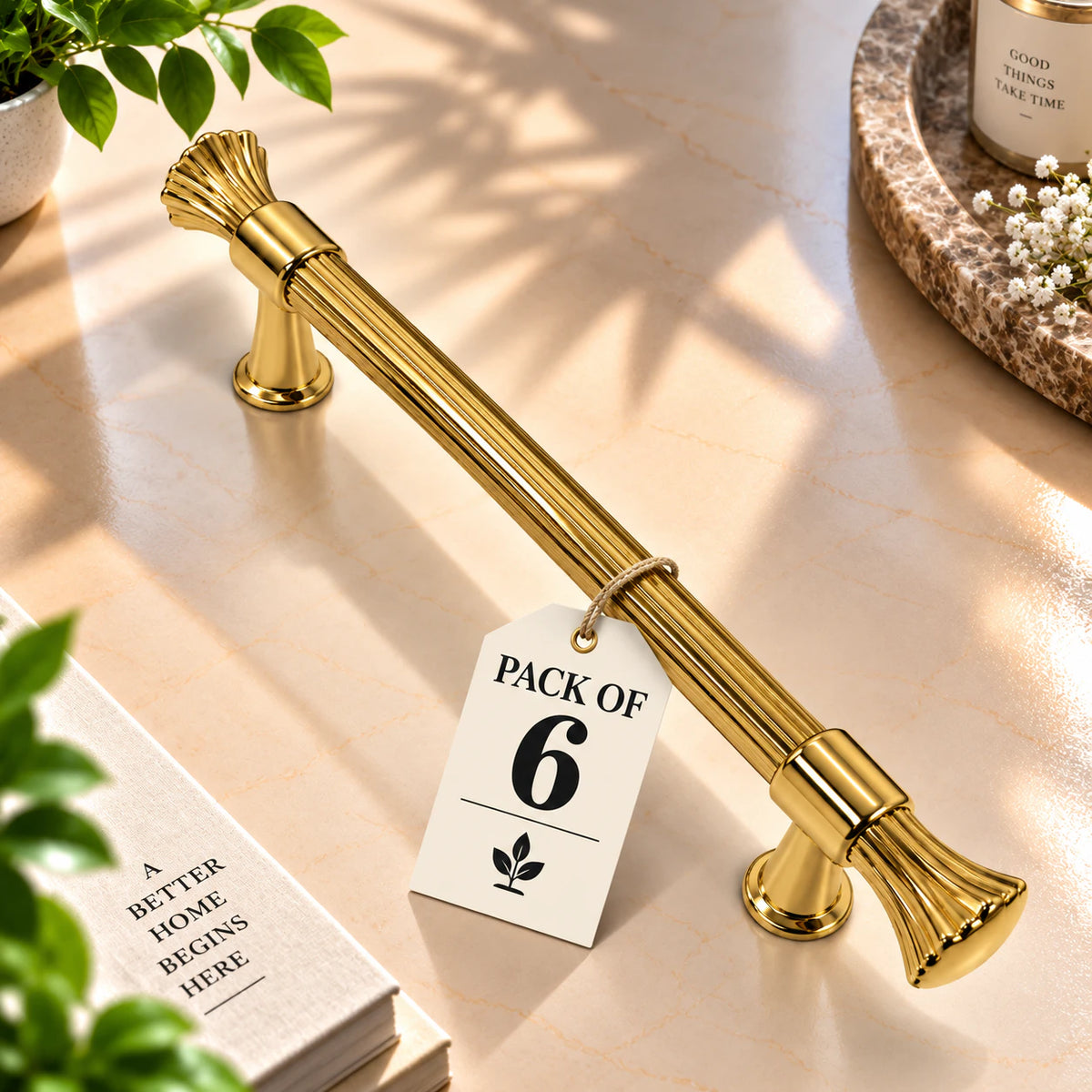 Cabinet Handle CH-Rajwadi | PVD Rose Gold, Gold & Black Designer Handle