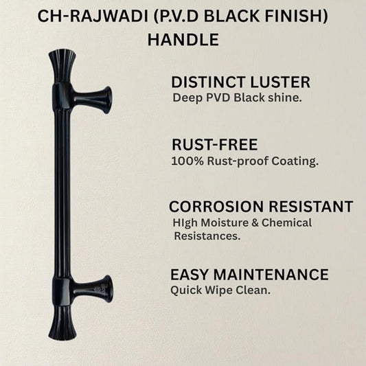 Cabinet Handle CH-Rajwadi | PVD Rose Gold, Gold & Black Designer Handle